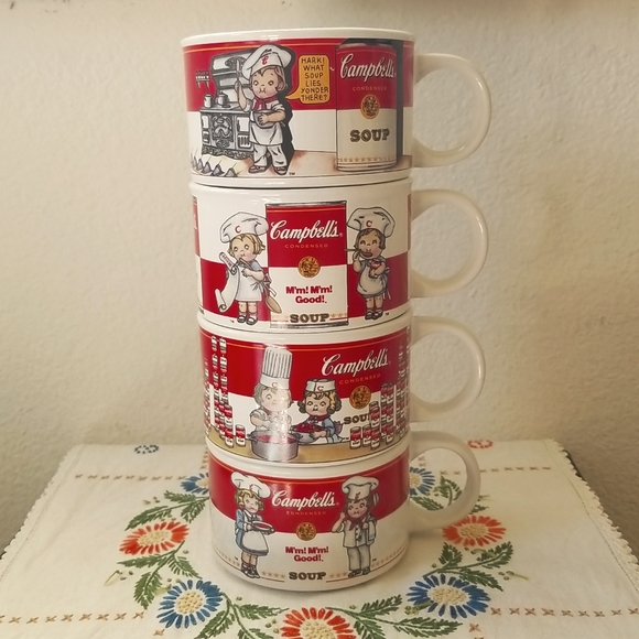 Campbell's Soup Kitchen Set Of 4 Vintage Campbells Soup Cups Poshmark